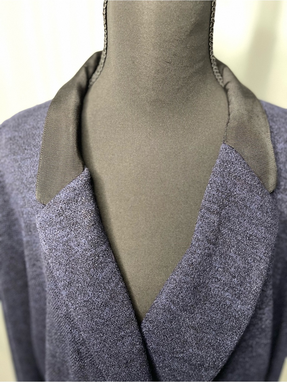 Simply Vera - Vera Wang Navy Open-Front Knit Sweater - Picture 14 of 15